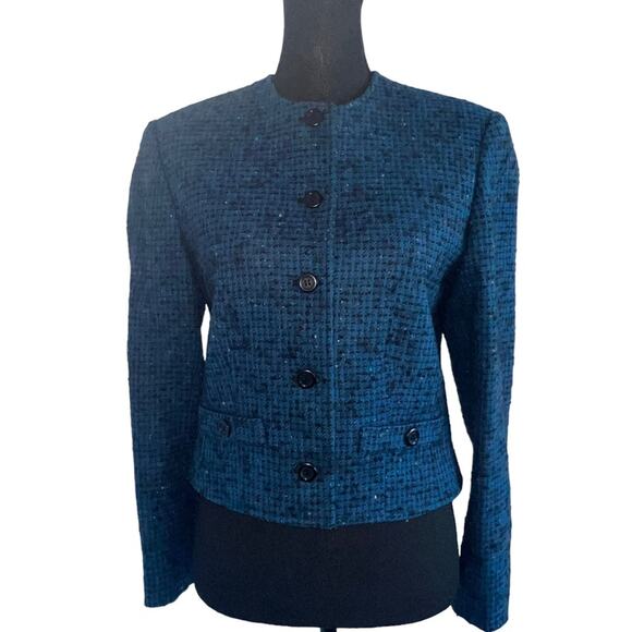 Pendleton Tweed Wool Office Career Suit Blazer Jacket Size 6 - Picture 1 of 9